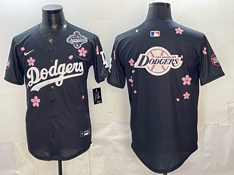 Men Nike 2026 Los Angeles Dodgers Blank Black Sakura Edition Game MLB Jersey 0022->los angeles dodgers->MLB Jersey